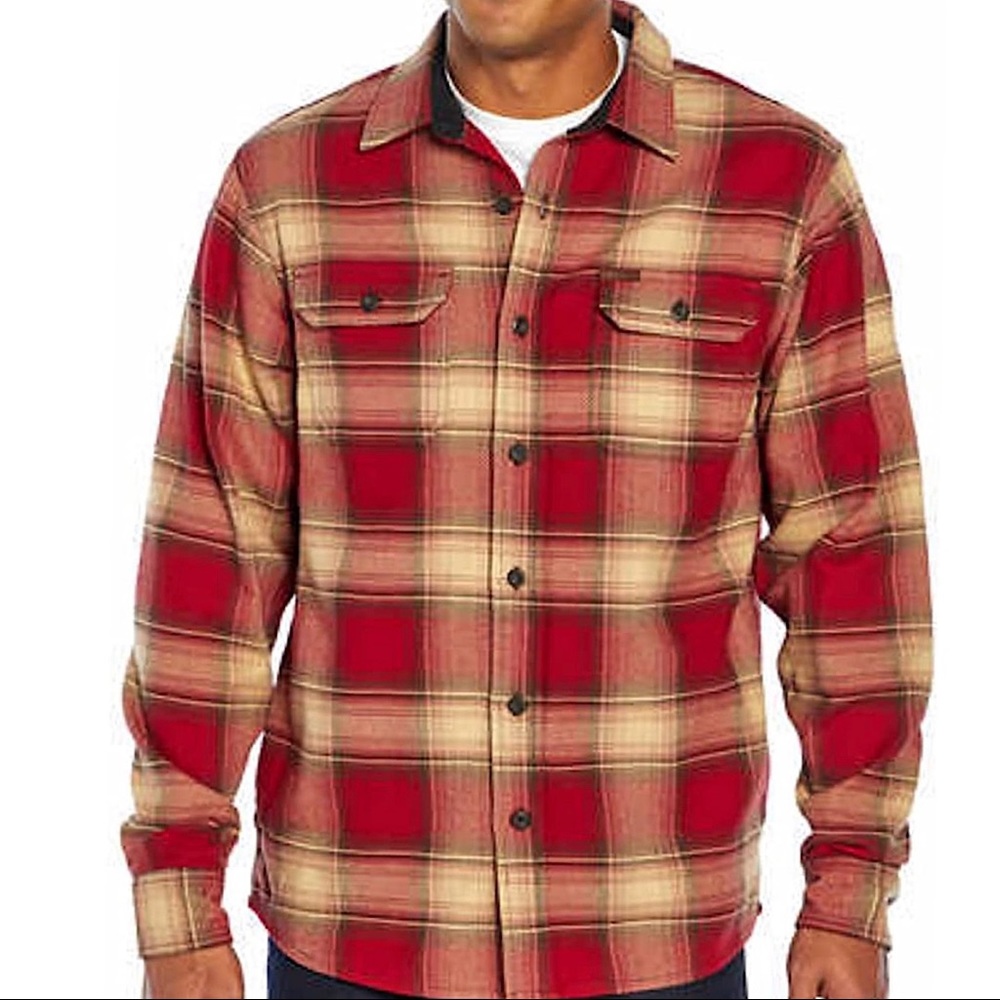 Orvis Big Bear Heavyweight Double Brushed Flannel Button Down Shirt w/  Pockets